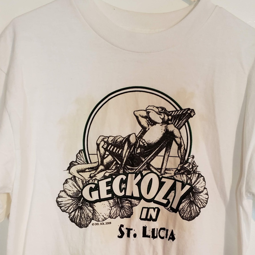 Del Sol St. Lucia T-shirt men size medium